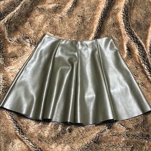 Vegan leather skater skirt